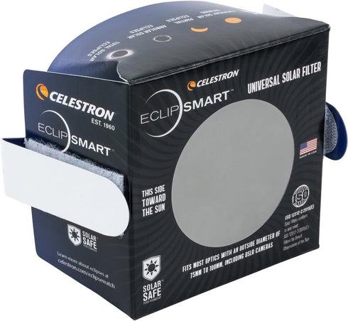 Celestron EclipSmart Safe Solar Eclipse Telescope and Camera Filter, Meets ISO 12312-2:2015(E) Standards