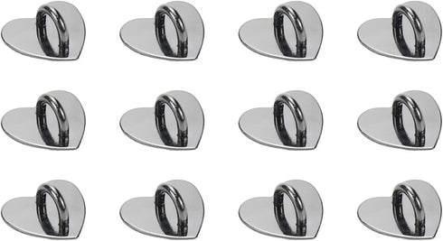 12Pcs Phone Charm Hook Adhesive Metal Finger Grip Hook, Cell Phone Ring Holder Stand for DIY Accessories (Black)