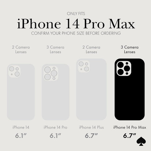 Kate Spade New York iPhone 14 Pro Max Case - Multi Floral Black and White, Compatible with MagSafe