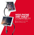 Macally Car Seat Rail Mount, Adjustable Gooseneck Tablet and Phone Holder for Vehicles