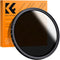 K&F Concept 52mm Variable ND2-ND400 Lens Filter, Adjustable Neutral Density Filter with Microfiber Cloth