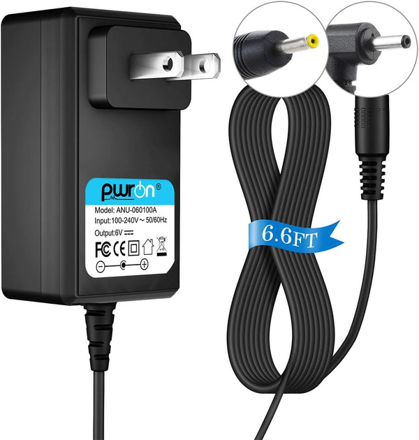 PwrON 6.6ft 6V AC DC Adapter for Motorola MBP18, MBP-18, MBP41, MBP41PU, MBP43PU, MBP43, MBP26, MBP26PU, MBP34, MBP33,
