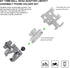 FANAUE Aluminum Handlebar Base Mount with 17mm Ball Head Adapter, Strong Rod Clamp for Rails 0.5'' to 2'' Diameter,