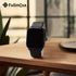 Fullmosa Leather Bands Compatible with Apple Watch Band, 41mm, 40mm, 38mm, 42mm, 44mm, 45mm, 46mm, 49mm, Black/Silver