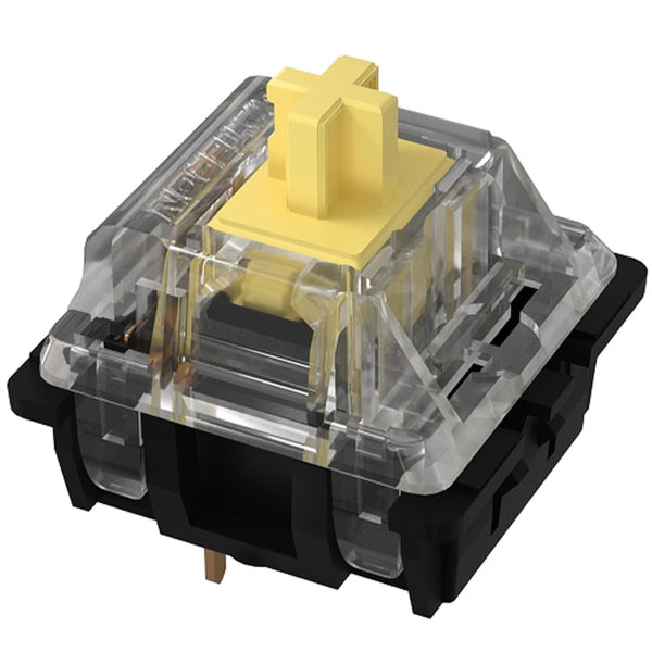 GATERON KS-8 Keyboard Switches, 5 Pin Through-hole LED Compatible for MX Mechanical Keyboard(35PCS) (Yellow)