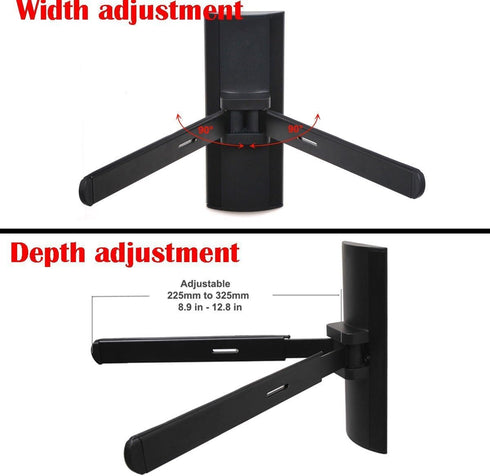 VideoSecu DVD DVR VCR Wall Mount Bracket for DVD Player, Blu-Ray, Media, VCR, Stereo, Adjustable Shelf Holder 1XU
