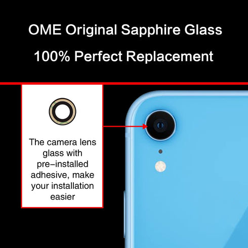 2PCS ASDAWN Back Camera Lens Glass Replacement for iPhone XR 6.1 Inches, Rear Camera Lens Glass with Pre-Installed