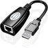 SNLLMZI USB Over Cat6, RJ45 Extender Over Cat5/Cat5e/Cat6/Cat7/Cat8 Cable Connector Adapter, 2 Pairs