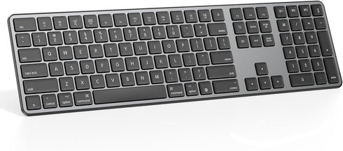 OMOTON Bluetooth Keyboard for Mac, Wireless with Numeric Keypad, Multi-Device, Rechargeable, Compatible with MacBook