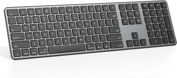 OMOTON Bluetooth Keyboard for Mac, Wireless with Numeric Keypad, Multi-Device, Rechargeable, Compatible with MacBook