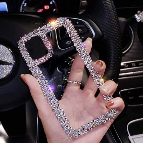 Bonitec iPhone 13 Pro Max Case - 3D Glitter Sparkle Bling Luxury Shiny Cute Crystal Charms Rhinestone Clear Cover