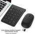 LICAEVEY 2.4G 22-Key Set Wireless Number Pad and Mouse Combo, Portable Ultra Slim USB Wireless Numeric Keypad and Mouse