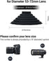 Silicone Lens Hood, Anti Reflection Lens Hood for Diameter 53-72mm Lens, Foldable Reversible Shade for Canon, Nikon,
