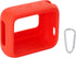 co2CREA Silicone Cover Case for JBL Go 4 Waterproof Bluetooth Speaker, Portable Travel Case with Carabiner (Red Case)