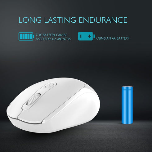 ONE-UP Wireless Mouse, 2.4G Silent Mouse with USB Nano Receiver for Laptop, Chromebook, PC, Mac, Windows
