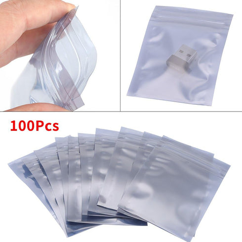 Antistatic Pouch, 100Pcs/set 6x9cm Resealable Ziplock Pouch for Electronic Accessories