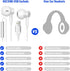 USB Headphone for PC Laptop, Magnetic Wired Earbuds with Microphone Control, Lightweight Noise Cancelling Gaming