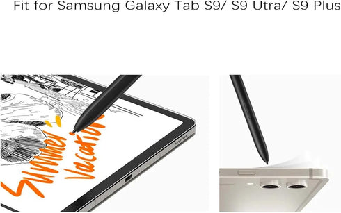 Galaxy Tab S9 Ultra S Pen Replacement for Samsung Galaxy Tab S9 Plus, Stylus Pen without Bluetooth (Black) + Free 5 Tips