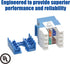 Cat.6 RJ45 110 Type 180 Keystone Jack, 5-Pack, Blue