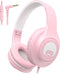 rockpapa C24 On-Ear Wired Headphones with Microphone, Lightweight Foldable Corded Headphones with 3.5mm Jack, Stereo