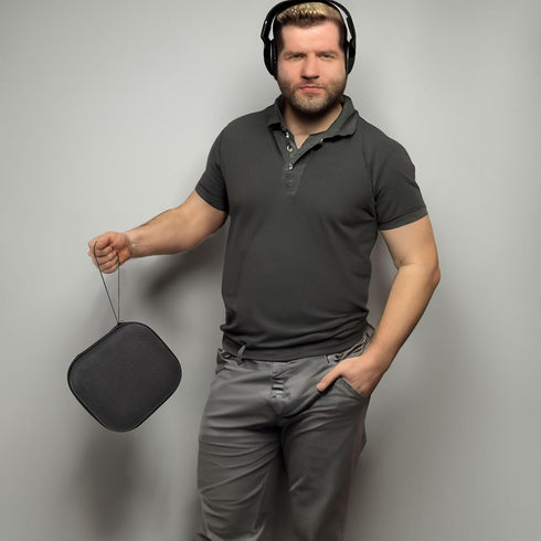 Headphone Case for TOZO HT2 Hybrid Active Noise Cancelling Headphones, Wireless Over Ear Earphone Bag - Black (Box Only)