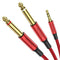 MOSWAG 3.5mm 1/8" TRS to Double 6.35mm 1/4" TS Mono Y-Cable, 6.6FT/2Meter Splitter Cable for Phone, iPod, Laptop, Home