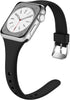 Laffav Slim Band, Compatible with Apple Watch 40mm 38mm 41mm 44mm 42mm 45mm 46mm 49mm, Soft Silicone Strap