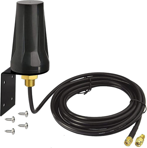 BINGFU 4G LTE Cellular 5dBi SMA Male Antenna - 10ft Low Loss 195