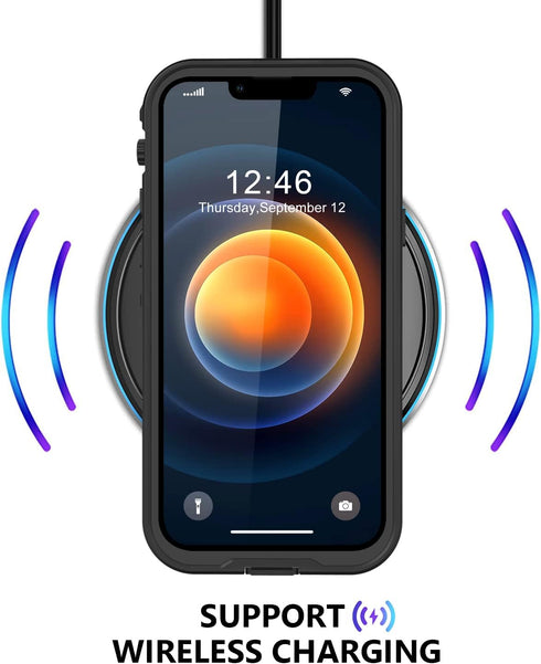 Waterproof Case for iPhone 12 Pro Max, Built-in Screen Protector, Shockproof Dustproof Full Body IP68 Protective Case