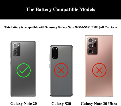 Note 20 / Note 20 5G Battery Replacement Kit for Samsung Galaxy Note 20 SM-980F / Note 20 5G SM-N981U/U1/B/N/W with