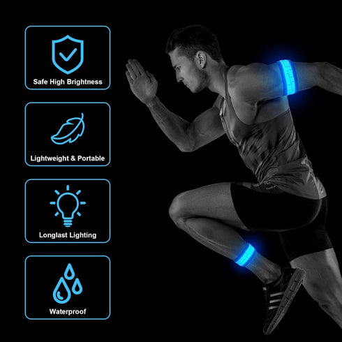Light Up LED Slap Armband Safety for Kids Night Walking, Luminous Magic Strap for Running, Cycling, Jogging