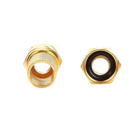 F-Type Coaxial Cable Twist on Connector, Full Copper Gold Plated RG6 Male Twist-on Adapter (Pack of 10)