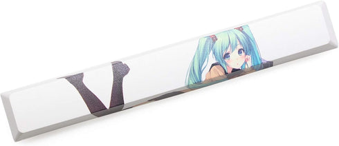 KPREPUBLIC Novelty PBT Custom Mechanical Keyboard Spacebar Keycaps - Plum Blossom Miku Snowman Ink Painting Matrix