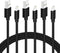 3-Pack Black iPhone Charger Cable, 3FT MFi Certified Lightning to USB-A, Fast Charging for iPhone