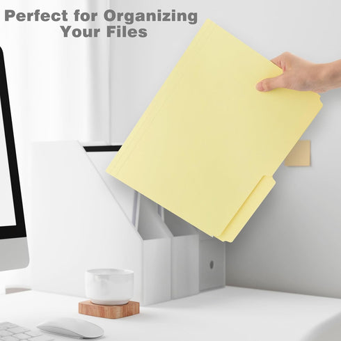 Lineco Archival Legal Size File Folders, Organize Important Documents, 9.5" x 14.75" with 1/2-Cut Tab