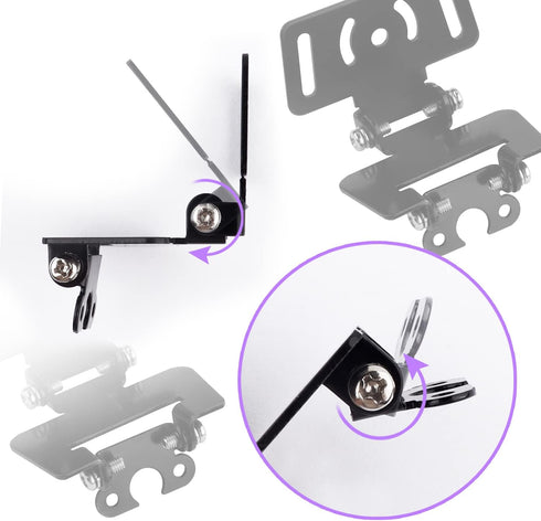 IHOTDER Universal Dash Cam Mount Bracket for Rear Camera Holder Rear Window Bracket Compatible with Most Car Rear