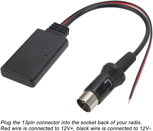 13Pin Wireless Audio Adapter, KIMISS ABS Bluetooth 5.0 Module for Kenwood Car Radio Stereo Parts