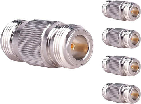 XRDS-RF 5PCS N-Female to N-Female Connector, RF Coax Cable Adapter Barrel Connectors, Double Female Plug