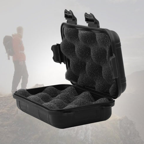 Protective Waterproof Case, Outdoor Shockproof Storage Case with Sponge for Smartphone Hard Drive, 5.3x1.6x3.1