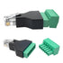5Pcs RJ11 Male to 6 Pins Screw Terminal Block Adapter for Cat3 Telephone Handset Cords Extender, RJ12 6P6C Modular Connector