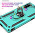 Samsung Galaxy Note 10 Case with HD Screen Protectors, Military-Grade Metal Ring Holder, Shockproof Cover Green