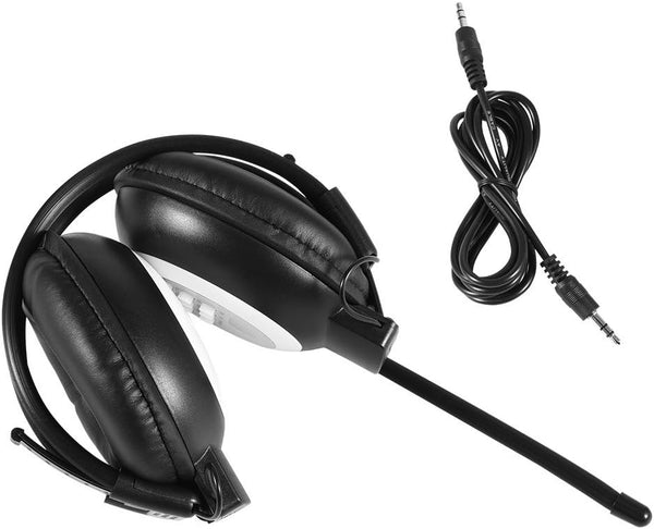 MP3/FM HiFi Headset FM Radio with LCD, Over Ear Foldable Wireless/Wired Headphone Noise-Cancelling