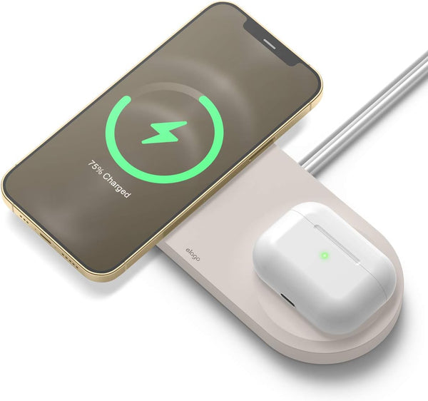 elago 2 in 1 Wireless Charger Stand, Charging Station for MagSafe, Compatible with iPhone and AirPods