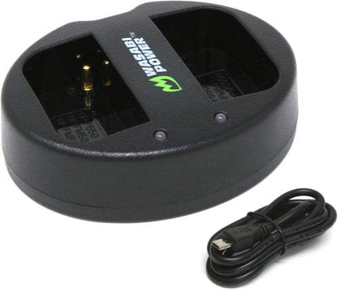 Wasabi Power Dual USB Battery Charger for Sony NP-F330, NP-F550, NP-F570, NP-FM55H, NP-FM500H