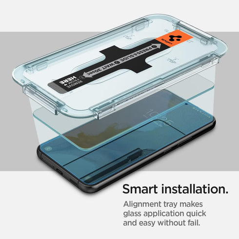 Spigen Glas.tR EZ Fit Tempered Glass Screen Protector for Galaxy S22 - Case Friendly - 2 Pack