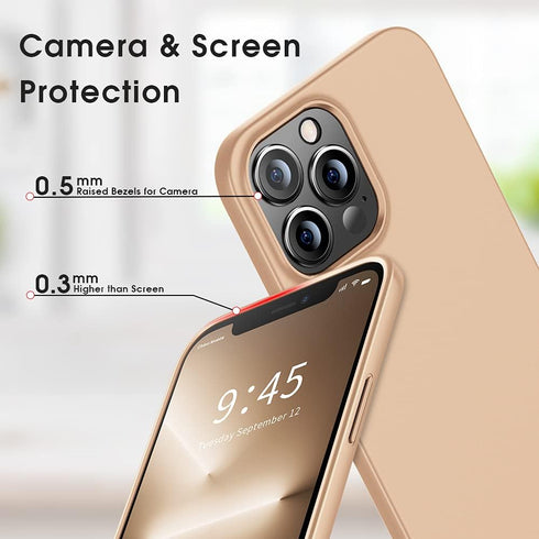 X-level Slim Fit Case for iPhone 13 Pro Max, Ultra-Thin Guardian Series, Soft TPU Matte Finish, Gold