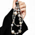 RUIYDZ Luxury Pearl Phone Wrist Strap Crystal Diamond Beaded Keychain Wristlet for Phone Chain Wristlet Glitter