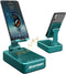 JTEMAN Cell Phone Stand with Wireless Bluetooth Speakers, Angle Adjustable Strong Pedestal Phone Stand for Desk, HD