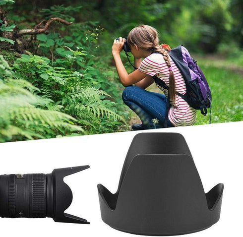 Camera Lens Hoods, HB-50 Quality ABS Lens Hood Shade for Nikon AF-S 28-300mm F3.5-5.6G ED VR, and 18-300mm Lens.