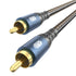 EMK Subwoofer Cable RCA to RCA Audio Cable 24K Gold-Plated Nylon Braided